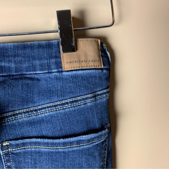 [American Eagle] Distressed Curvy Super Hi Rise Denim Stretch Jeggings - Picture 8 of 10